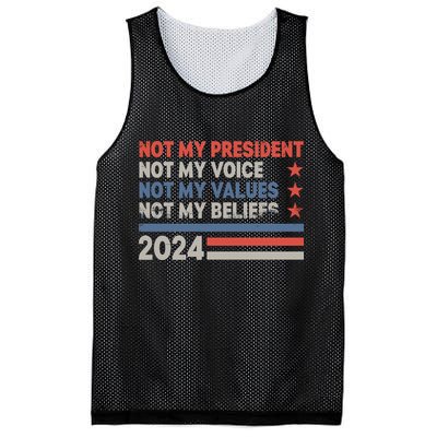 Not My President Not My Voice Not My Value Not My Beliefs Mesh Reversible Basketball Jersey Tank
