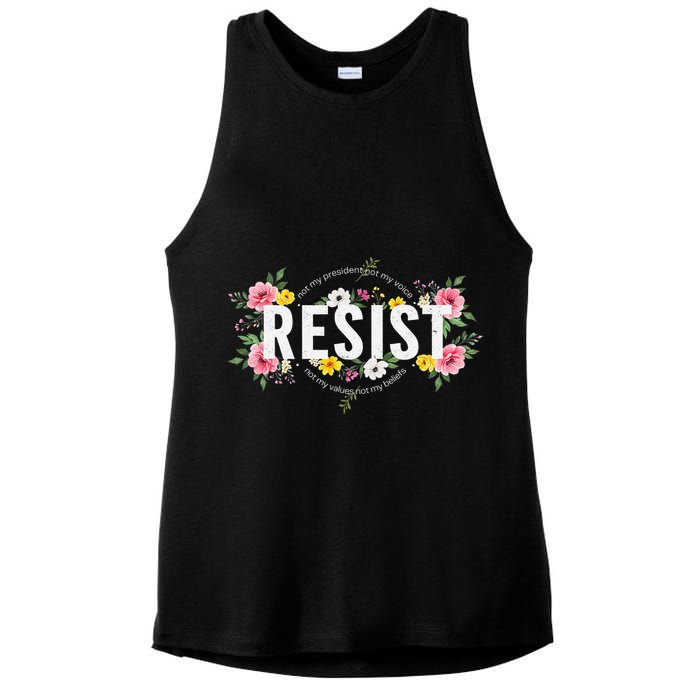 Not My President Not My Voice Not My Value Not My Beliefs Ladies PosiCharge Tri-Blend Wicking Tank