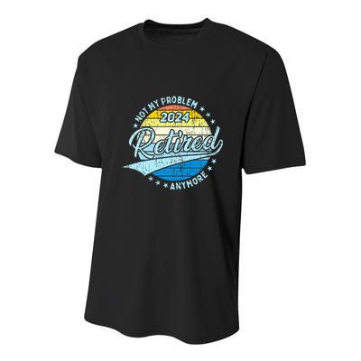 Not My Problem Anymore Retirement Youth Performance Sprint T-Shirt