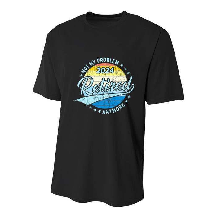 Not My Problem Anymore Retirement Youth Performance Sprint T-Shirt