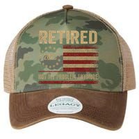 Not My Problem Anymore US Flag Funny Retired Retirement  Legacy Tie Dye Trucker Hat