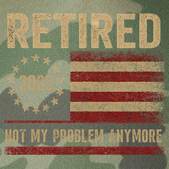 Not My Problem Anymore US Flag Funny Retired Retirement  Legacy Tie Dye Trucker Hat