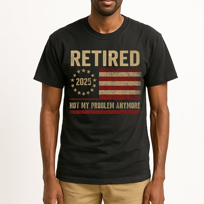 Not My Problem Anymore US Flag Funny Retired Retirement  Tall T-Shirt