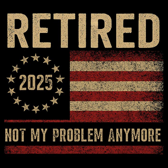 Not My Problem Anymore US Flag Funny Retired Retirement  7-Panel Snapback Hat