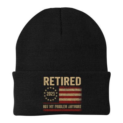Not My Problem Anymore US Flag Funny Retired Retirement  Beanie