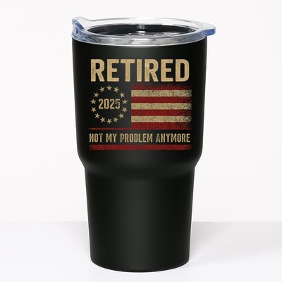 Not My Problem Anymore US Flag Funny Retired Retirement  Tumbler