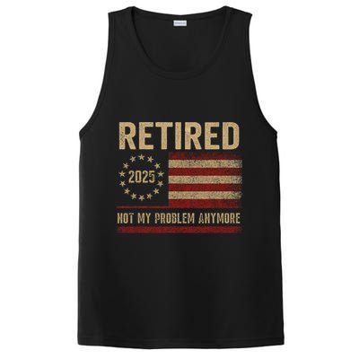 Not My Problem Anymore US Flag Funny Retired Retirement  PosiCharge Competitor Tank