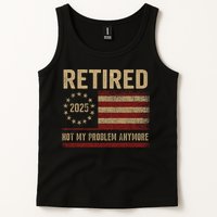 Not My Problem Anymore US Flag Funny Retired Retirement  Tank Top