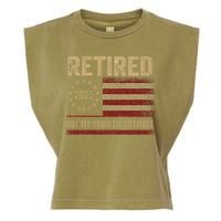 Not My Problem Anymore US Flag Funny Retired Retirement  Garment-Dyed Women's Muscle Tee