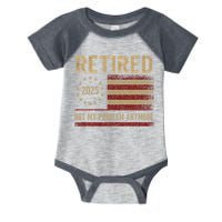 Not My Problem Anymore US Flag Funny Retired Retirement  Infant Baby Jersey Bodysuit