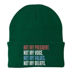 Not My President Not My Voice Not My Values Not My Beliefs Knit Cap Winter Beanie