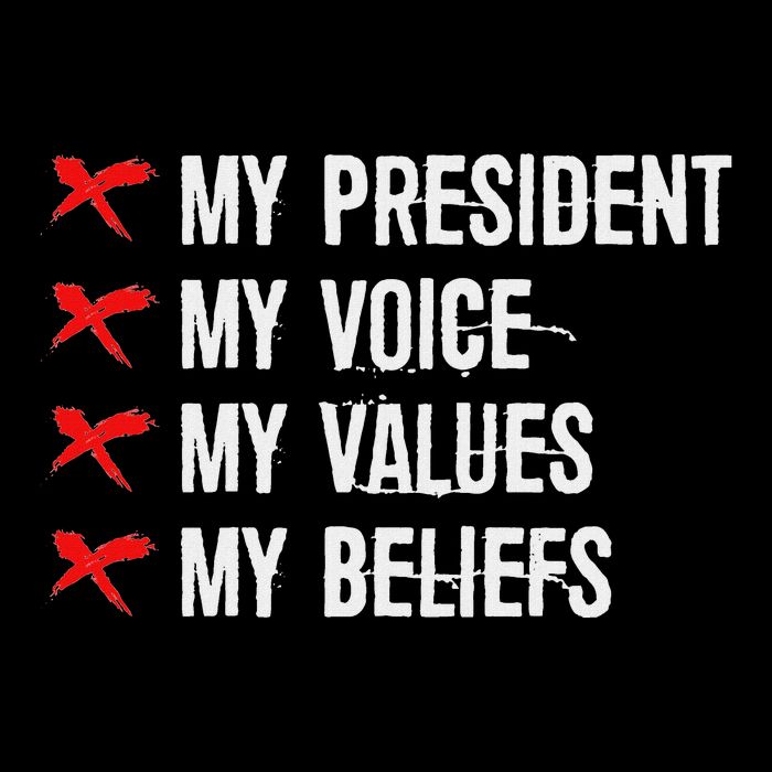 Not My President Not My Voice Not My Values Not My Beliefs Flat Bill Trucker Hat
