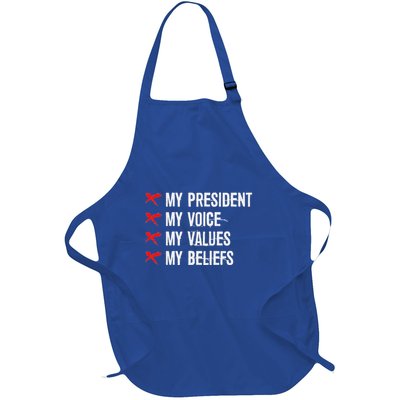 Not My President Not My Voice Not My Values Not My Beliefs Full-Length Apron With Pockets