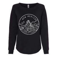 New Mexico Retro Classic Mountain Art Nm Womens California Wash Sweatshirt