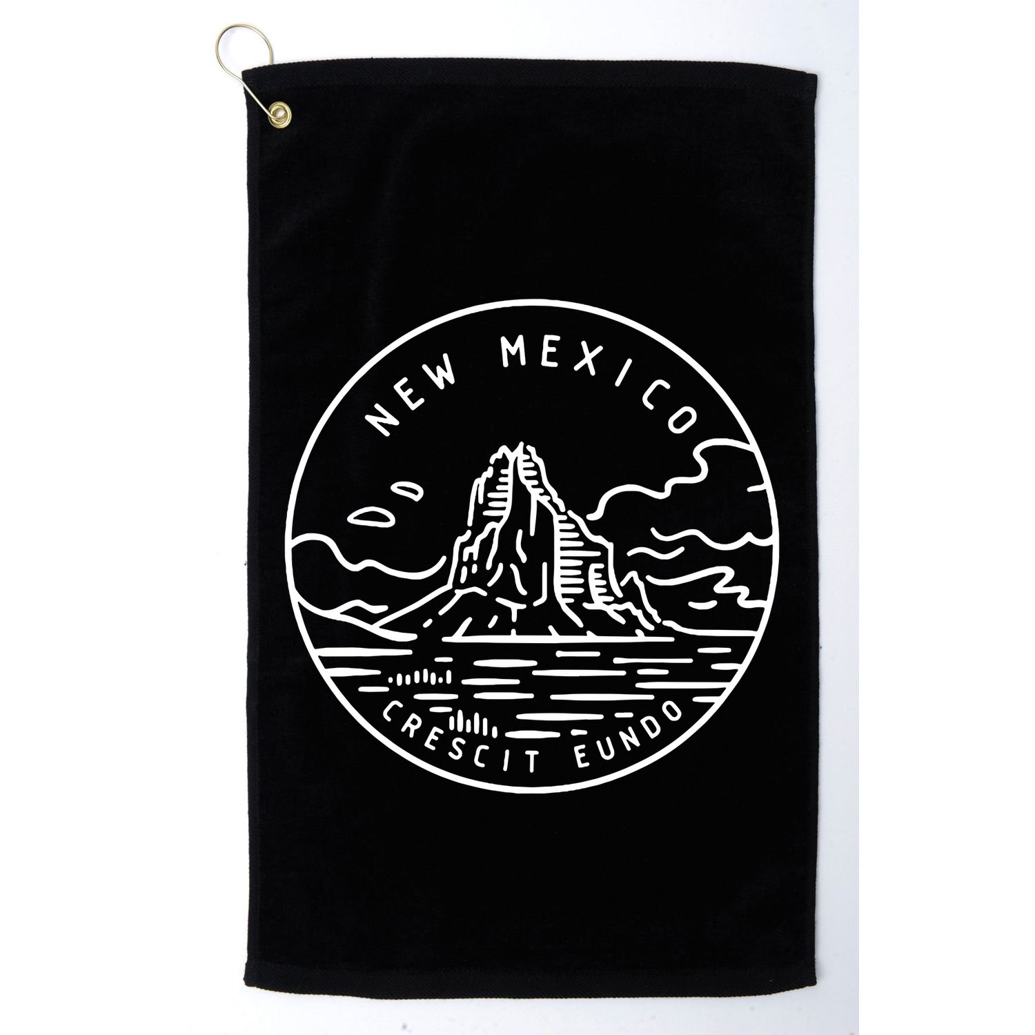 New Mexico Retro Classic Mountain Art Nm Golf Towel
