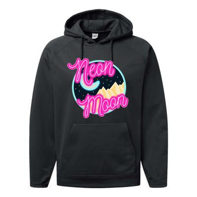 Neon Moon Retro Western 80s 90s Country Performance Fleece Hoodie