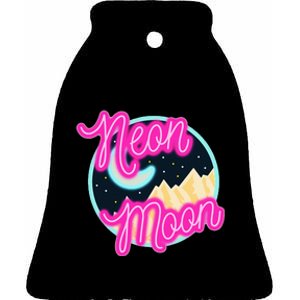 Neon Moon Retro Western 80s 90s Country Ceramic Bell Ornament