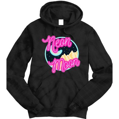 Neon Moon Retro Western 80s 90s Country Tie Dye Hoodie