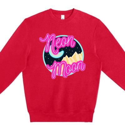 Neon Moon Retro Western 80s 90s Country Premium Crewneck Sweatshirt