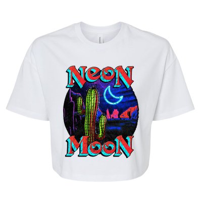 Neon Moon Retro Western Bella+Canvas Jersey Crop Tee