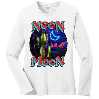 Neon Moon Retro Western Ladies Long Sleeve Shirt