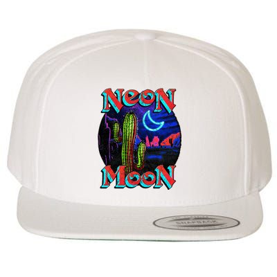 Neon Moon Retro Western Wool Snapback Cap