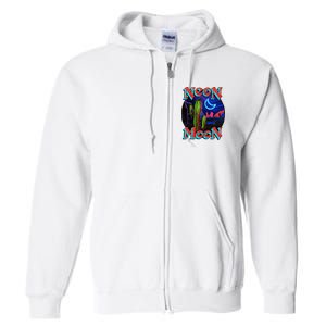 Neon Moon Retro Western Full Zip Hoodie