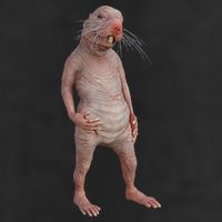 Naked Mole Rat Zookeeper Safari Animal Lover Mole Rat 7 Panel Mesh Trucker Snapback Hat