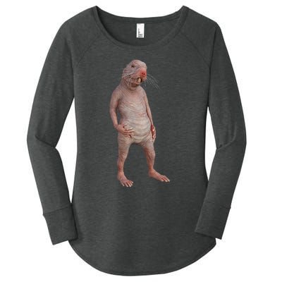 Naked Mole Rat Zookeeper Safari Animal Lover Mole Rat Women's Perfect Tri Tunic Long Sleeve Shirt