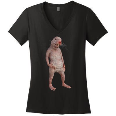 Naked Mole Rat Zookeeper Safari Animal Lover Mole Rat Women's V-Neck T-Shirt