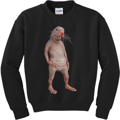 Naked Mole Rat Zookeeper Safari Animal Lover Mole Rat Kids Sweatshirt