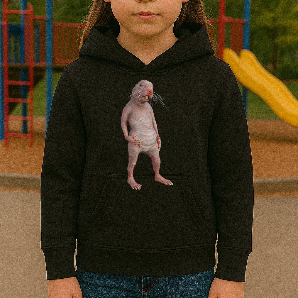 Naked Mole Rat Zookeeper Safari Animal Lover Mole Rat Kids Hoodie