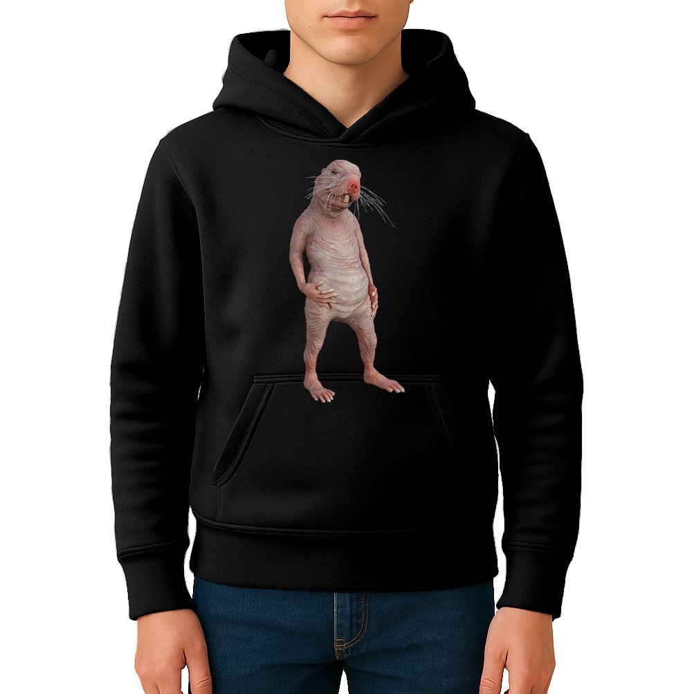 Naked Mole Rat Zookeeper Safari Animal Lover Mole Rat Kids Hoodie