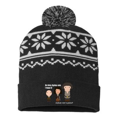 No More Rhymes Now I Mean It Anyone Want A Peanut? USA-Made Snowflake Beanie