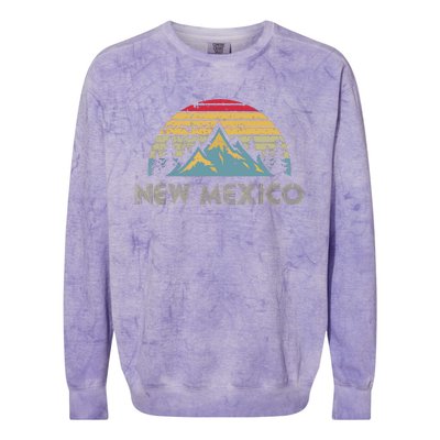 New Mexico Retro Vintage Mountains Nature Hiking Sh Colorblast Crewneck Sweatshirt