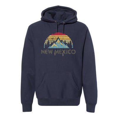 New Mexico Retro Vintage Mountains Nature Hiking Sh Premium Hoodie