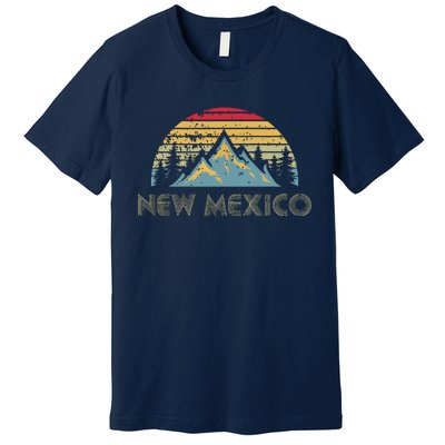 New Mexico Retro Vintage Mountains Nature Hiking Sh Premium T-Shirt