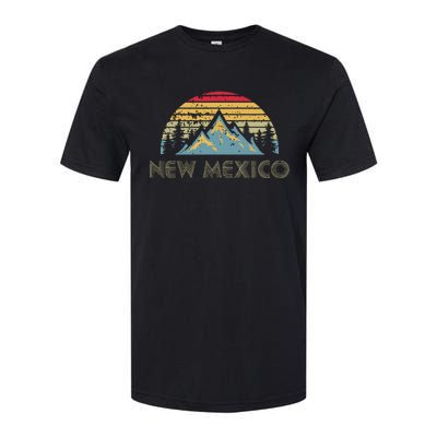 New Mexico Retro Vintage Mountains Nature Hiking Sh Softstyle CVC T-Shirt