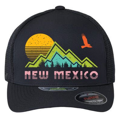 New Mexico Retro Vintage Throwback And Gift Flexfit Unipanel Trucker Cap