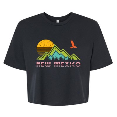 New Mexico Retro Vintage Throwback And Gift Bella+Canvas Jersey Crop Tee