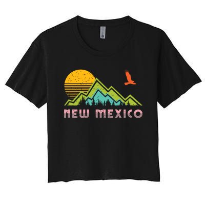 New Mexico Retro Vintage Throwback And Gift Women's Crop Top Tee