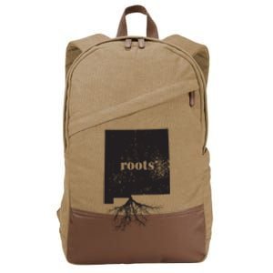 New Mexico Roots State Map Home Love Pride Gift Cotton Canvas Backpack