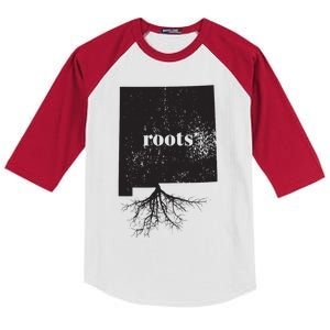 New Mexico Roots State Map Home Love Pride Gift Kids Colorblock Raglan Jersey