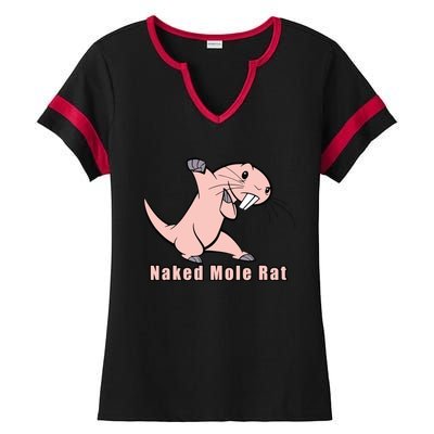 Naked Mole Rat With Life Ladies Halftime Notch Neck Tee