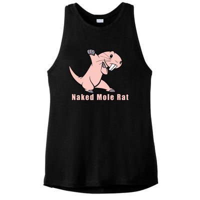 Naked Mole Rat With Life Ladies PosiCharge Tri-Blend Wicking Tank