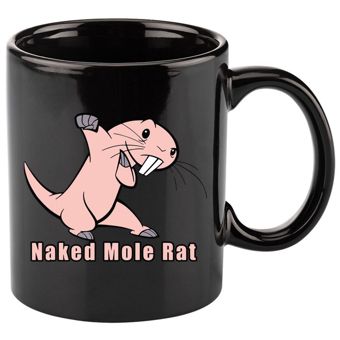 Naked Mole Rat With Life 11oz C Handle Ceramic Mug