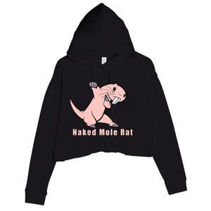 Naked Mole Rat With Life Crop Fleece Hoodie