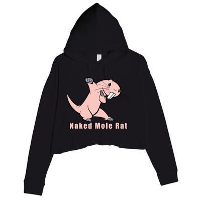 Naked Mole Rat With Life Crop Fleece Hoodie