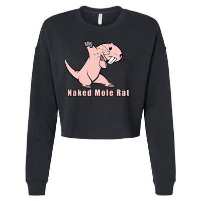 Naked Mole Rat With Life Cropped Pullover Crew
