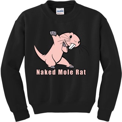 Naked Mole Rat With Life Kids Sweatshirt